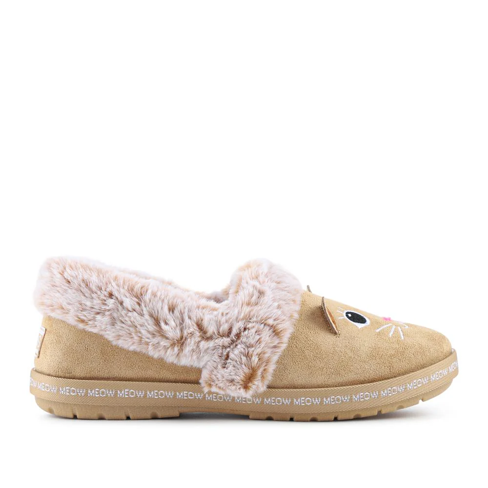 Skechers Wide Fit Cat Slippers - SKE42041 / 327 715 - Tan - Image 2