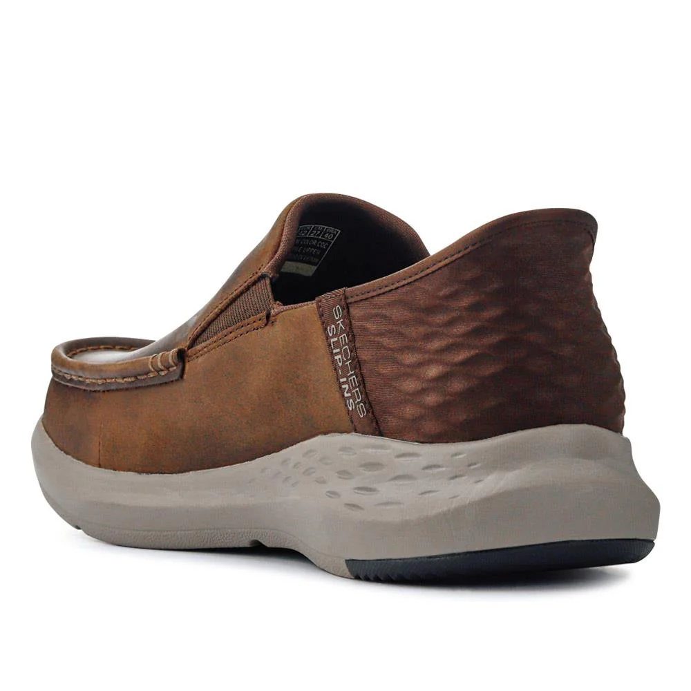 Skechers Wide Fit Slip-ins Relaxed Fit Trainers - SKE41011 / 326 643 - Chocolate - Image 3