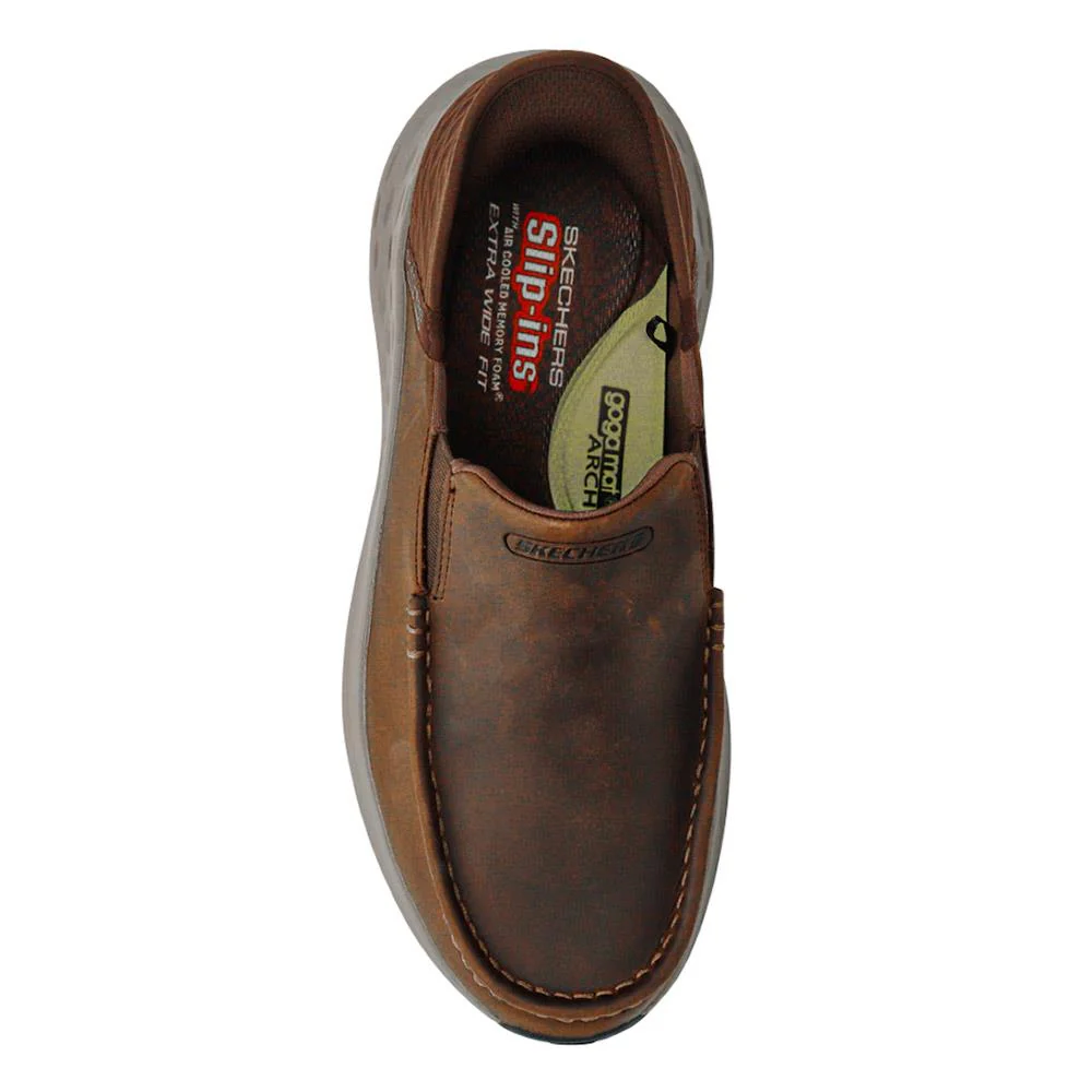 Skechers Wide Fit Slip-ins Relaxed Fit Trainers - SKE41011 / 326 643 - Chocolate - Image 4