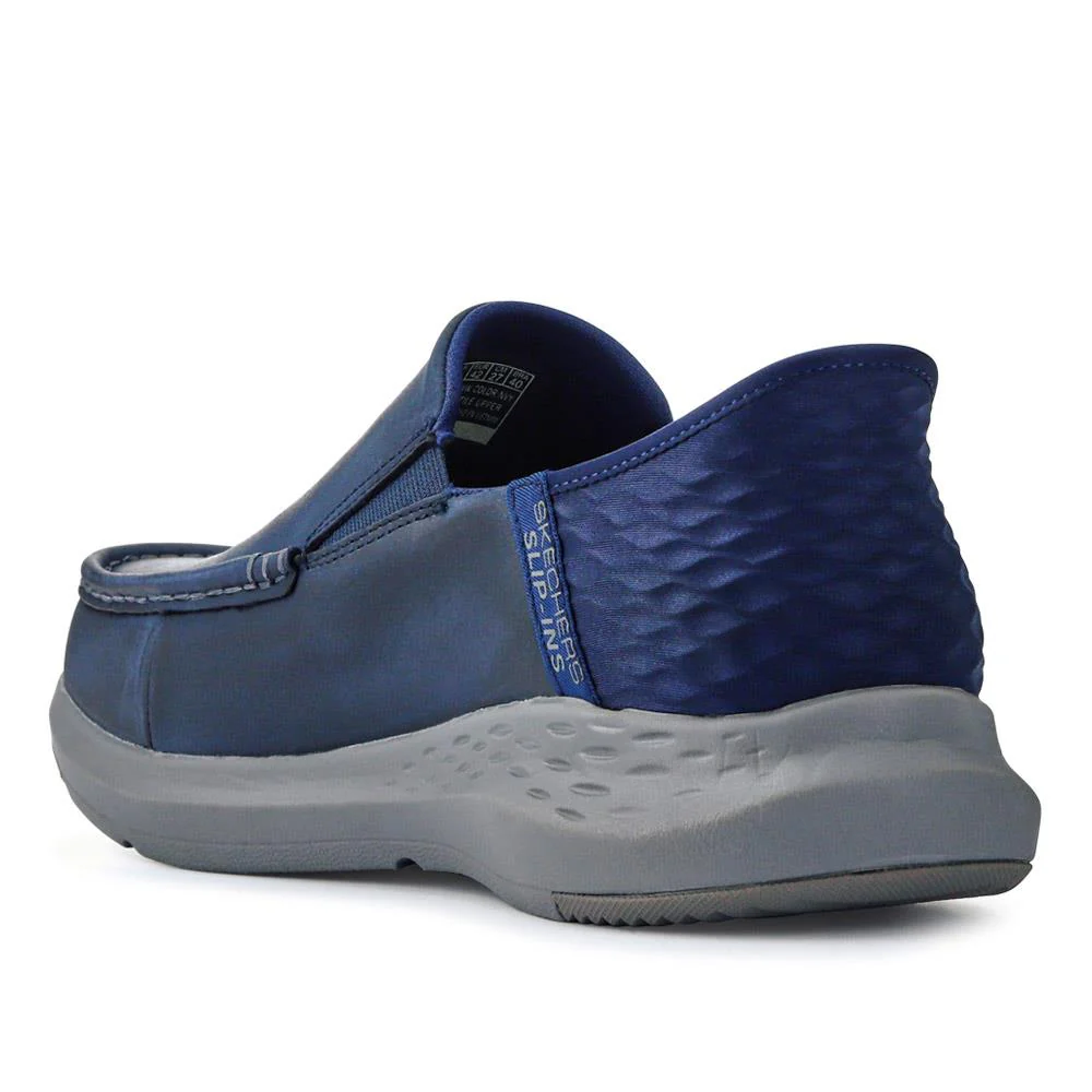 Skechers Wide Fit Slip-ins Relaxed Fit Trainers - SKE41011 / 326 643 - Navy - Image 3
