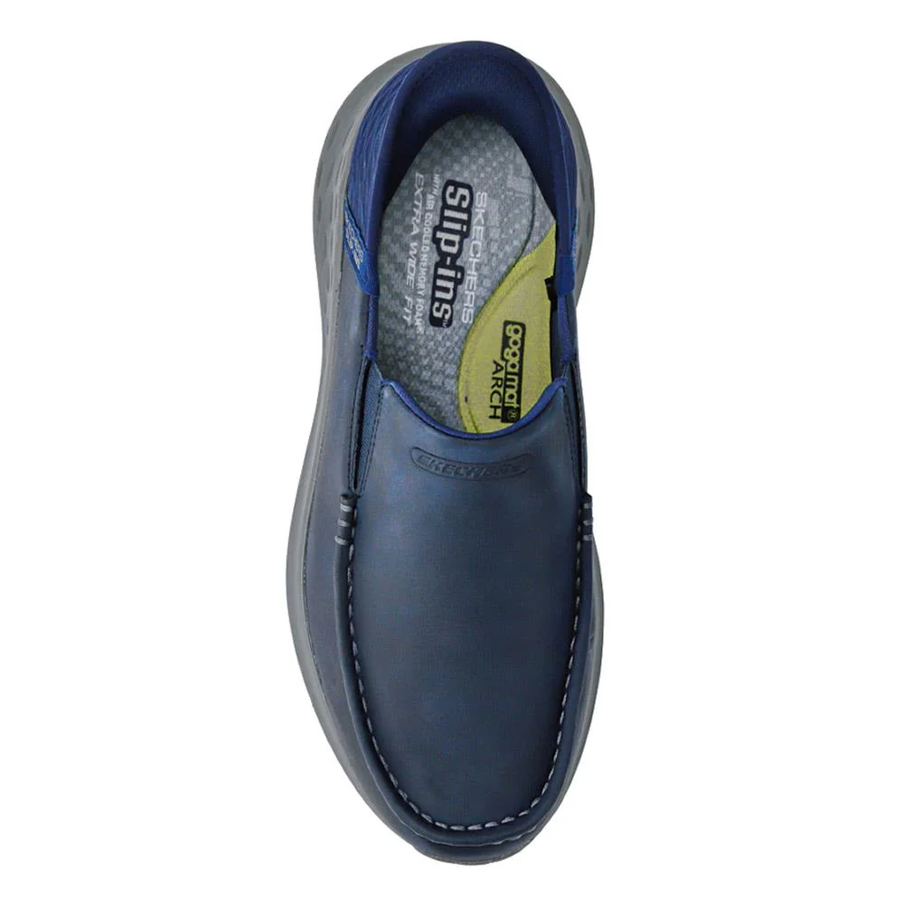 Skechers Wide Fit Slip-ins Relaxed Fit Trainers - SKE41011 / 326 643 - Navy - Image 4