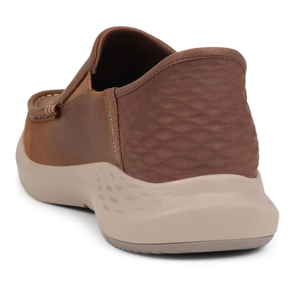 Skechers Wide Fit Slip-ins Relaxed Fit Trainers - SKE41011 / 326 643 - Tan - Image 3