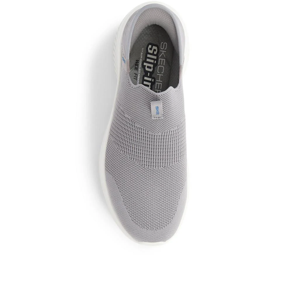 Skechers Wide Fit Slip-ins: Ultra Flex Trainers - SKE39047 / 324 776 - Grey - Image 5
