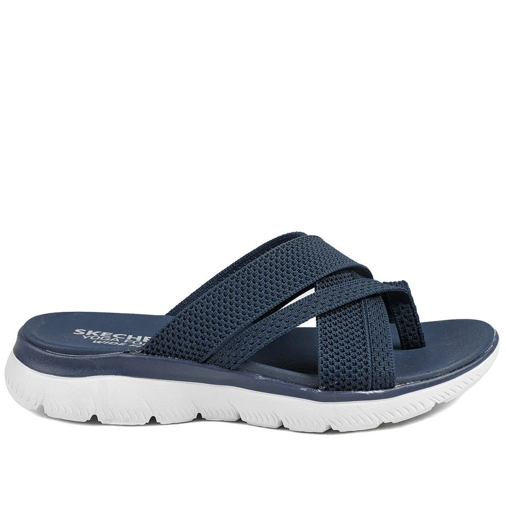Skechers Wide Fit Summits Fantasy Walk Sandals - SKE43077 / 328 677 - Navy - Image 3