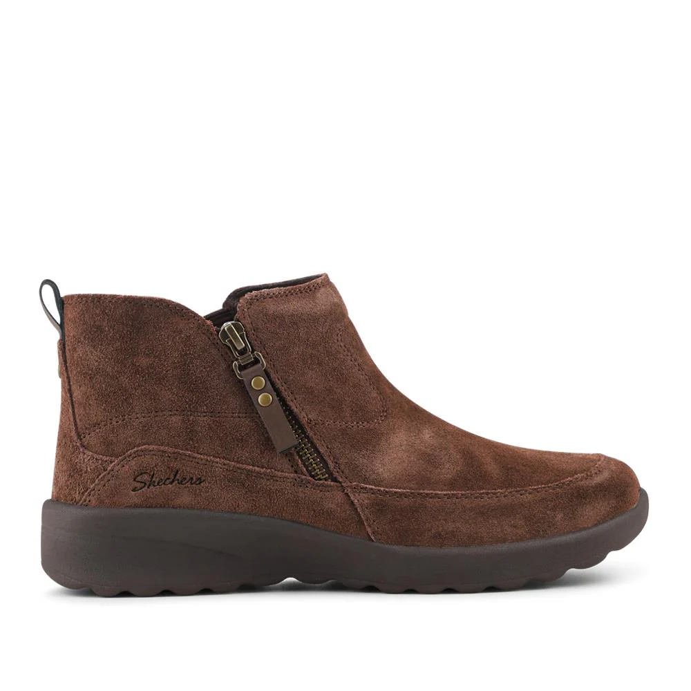 Skechers Zip Up Leather Boots - SKE42071 / 328 248 - Chocolate - Image 2