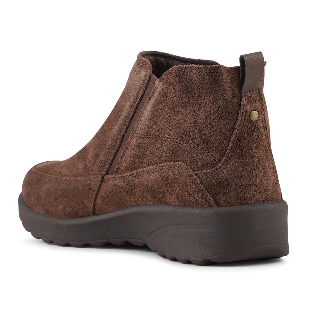 Skechers Zip Up Leather Boots - SKE42071 / 328 248 - Chocolate - Image 3