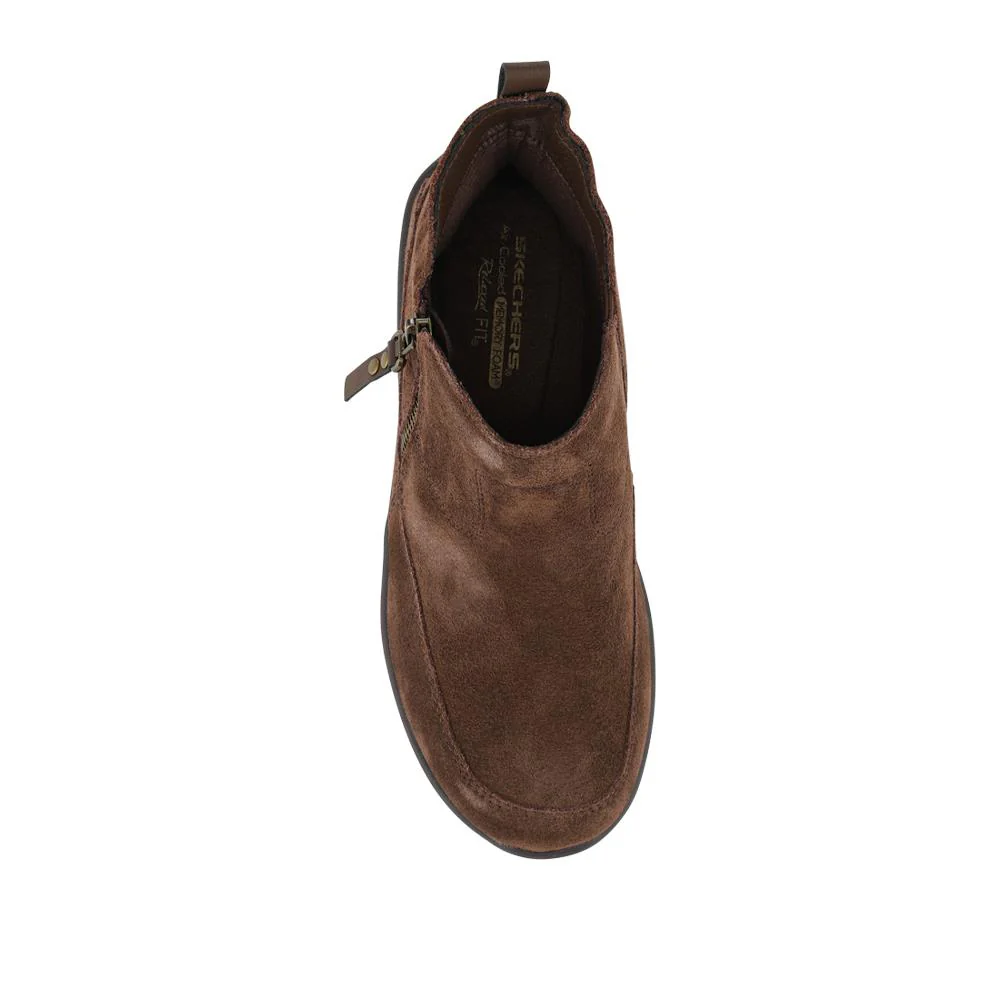 Skechers Zip Up Leather Boots - SKE42071 / 328 248 - Chocolate - Image 4
