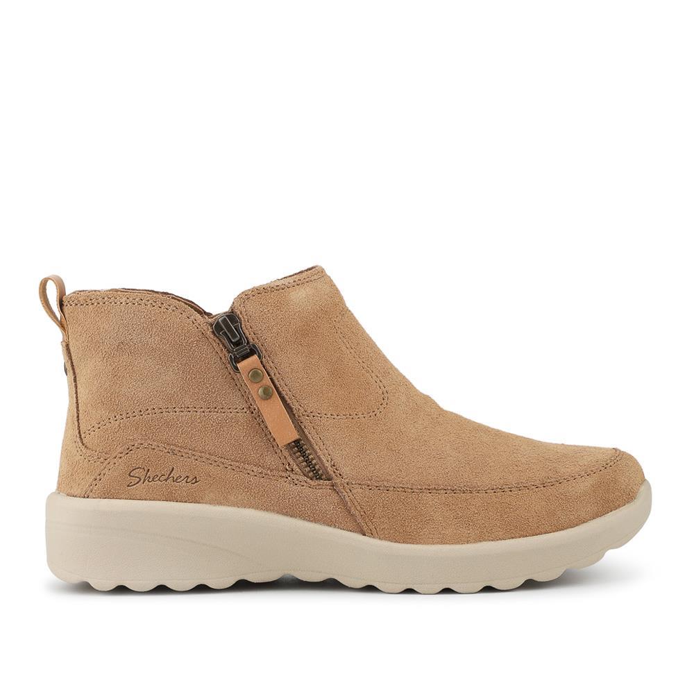 Skechers Zip Up Leather Boots - SKE42071 / 328 248 - Tan - Image 2