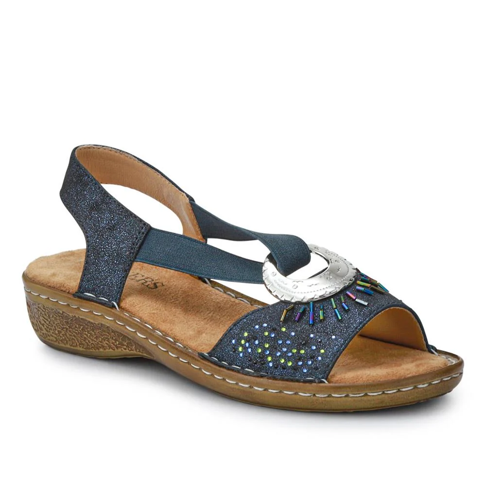 Sleek Elasticated Sandals - WBINS41047 / 327 107 - Image 2