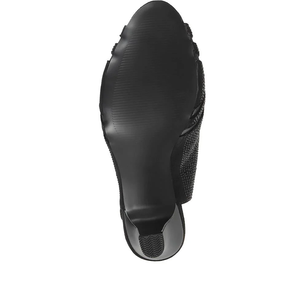 Sling-Back Evening Heels - WBINS35150 / 321 832 - Black - Image 5