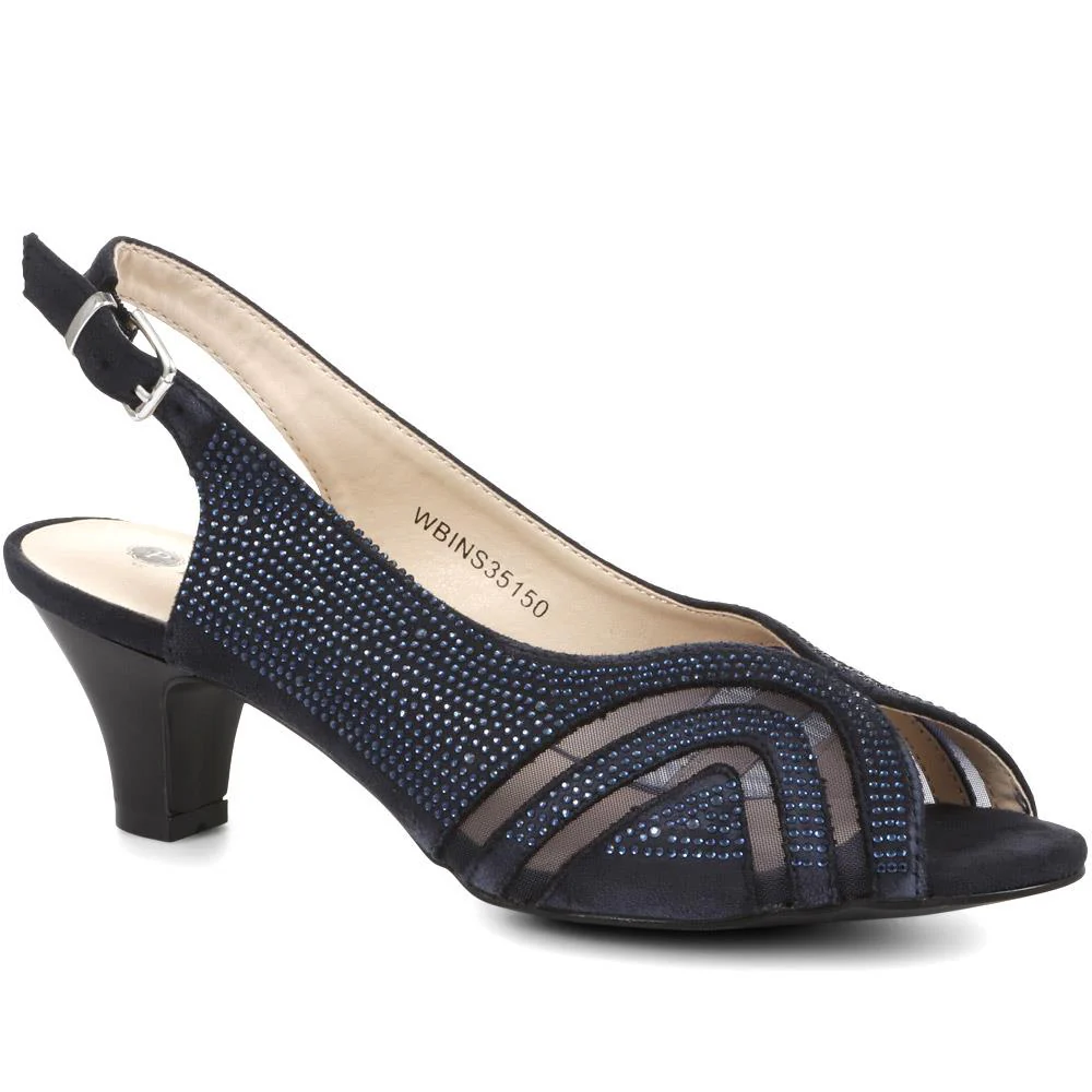 Sling-Back Evening Heels - WBINS35150 / 321 832 - Image 3