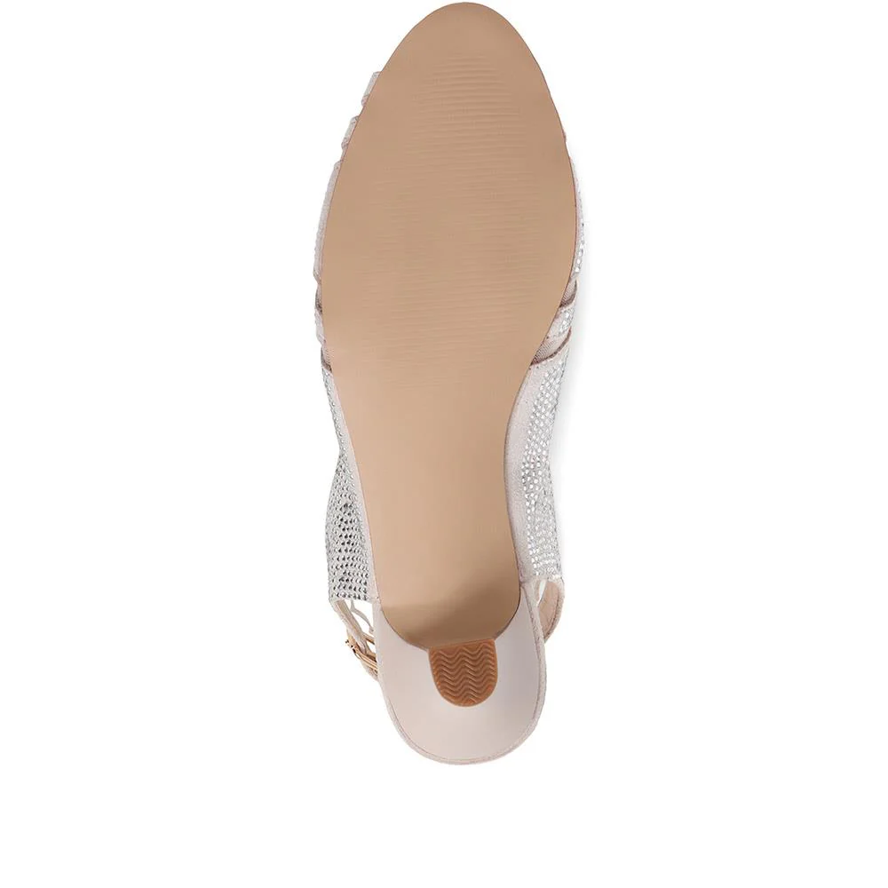 Sling-Back Evening Heels - WBINS35150 / 321 832 - Nude - Image 4