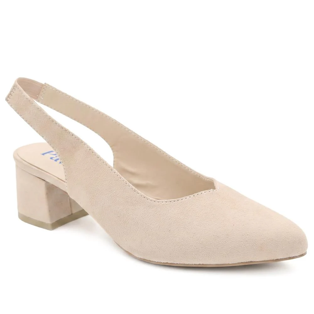 Slingback Block Heel Court Shoes - WBINS43011 / 329 177