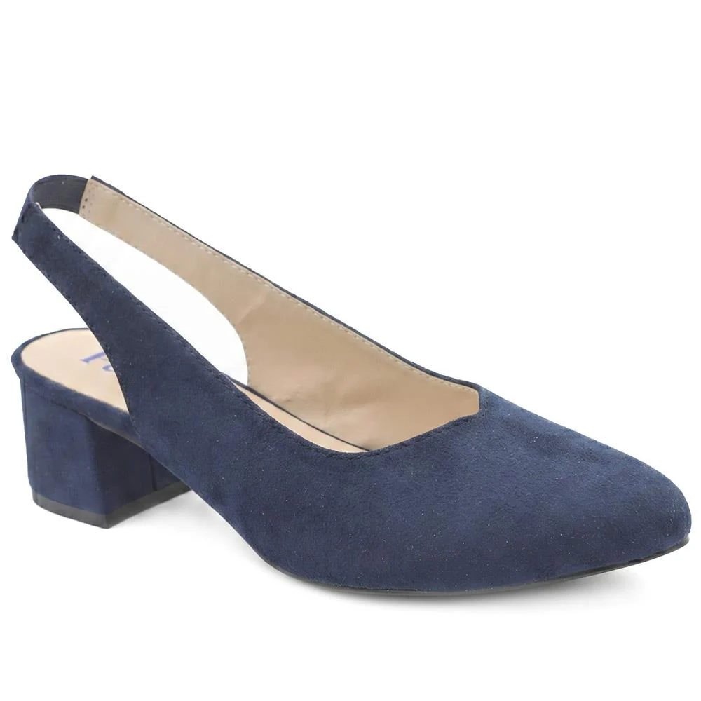 Slingback Block Heel Court Shoes - WBINS43011 / 329 177 - Image 2