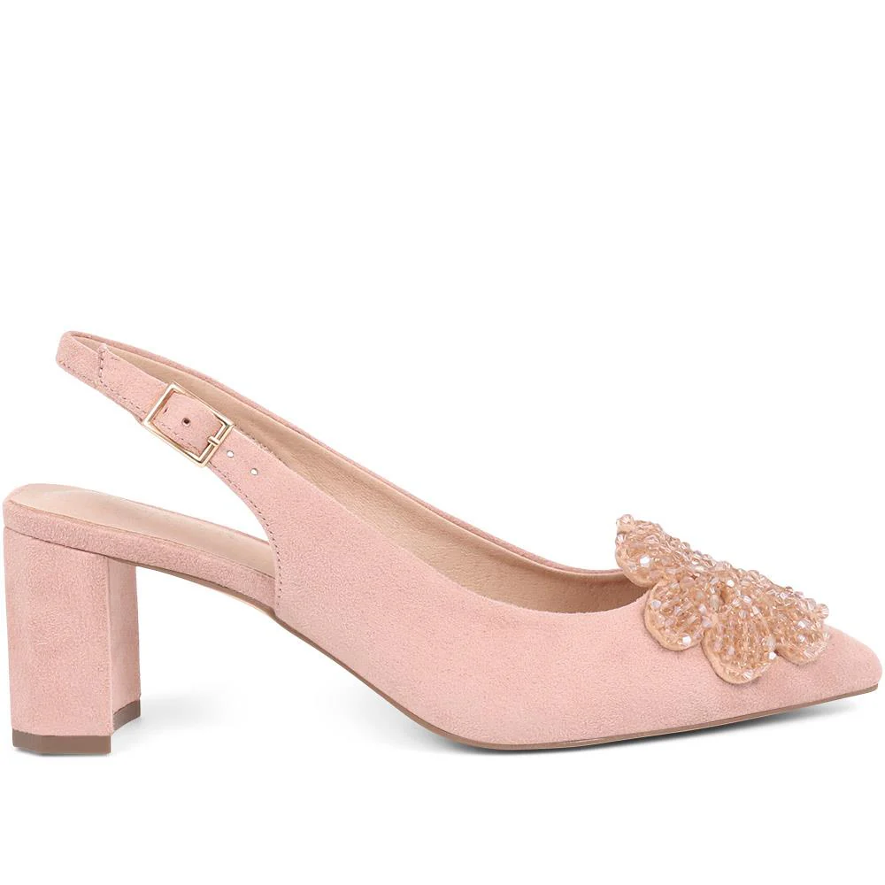 Slingback Court Shoes - MENBU36503 / 322 722 - Nude - Image 2