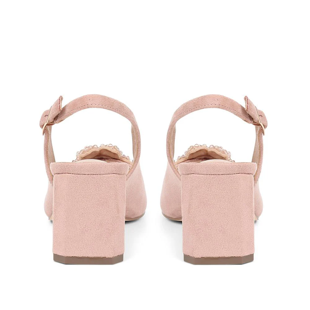 Slingback Court Shoes - MENBU36503 / 322 722 - Nude - Image 3