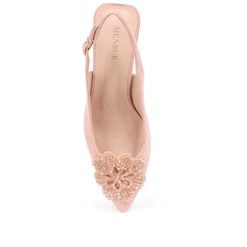 Slingback Court Shoes - MENBU36503 / 322 722 - Nude - Image 4