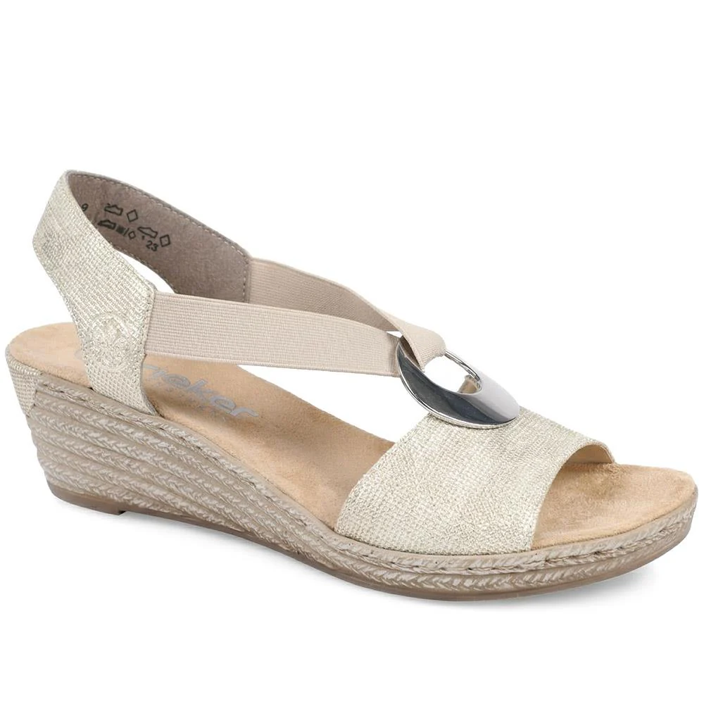 Slingback Wedge Sandals - RKR37525 / 323 724 - Image 4