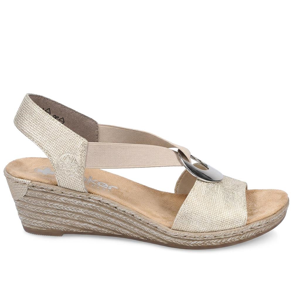 Slingback Wedge Sandals - RKR37525 / 323 724 - Natural - Image 2