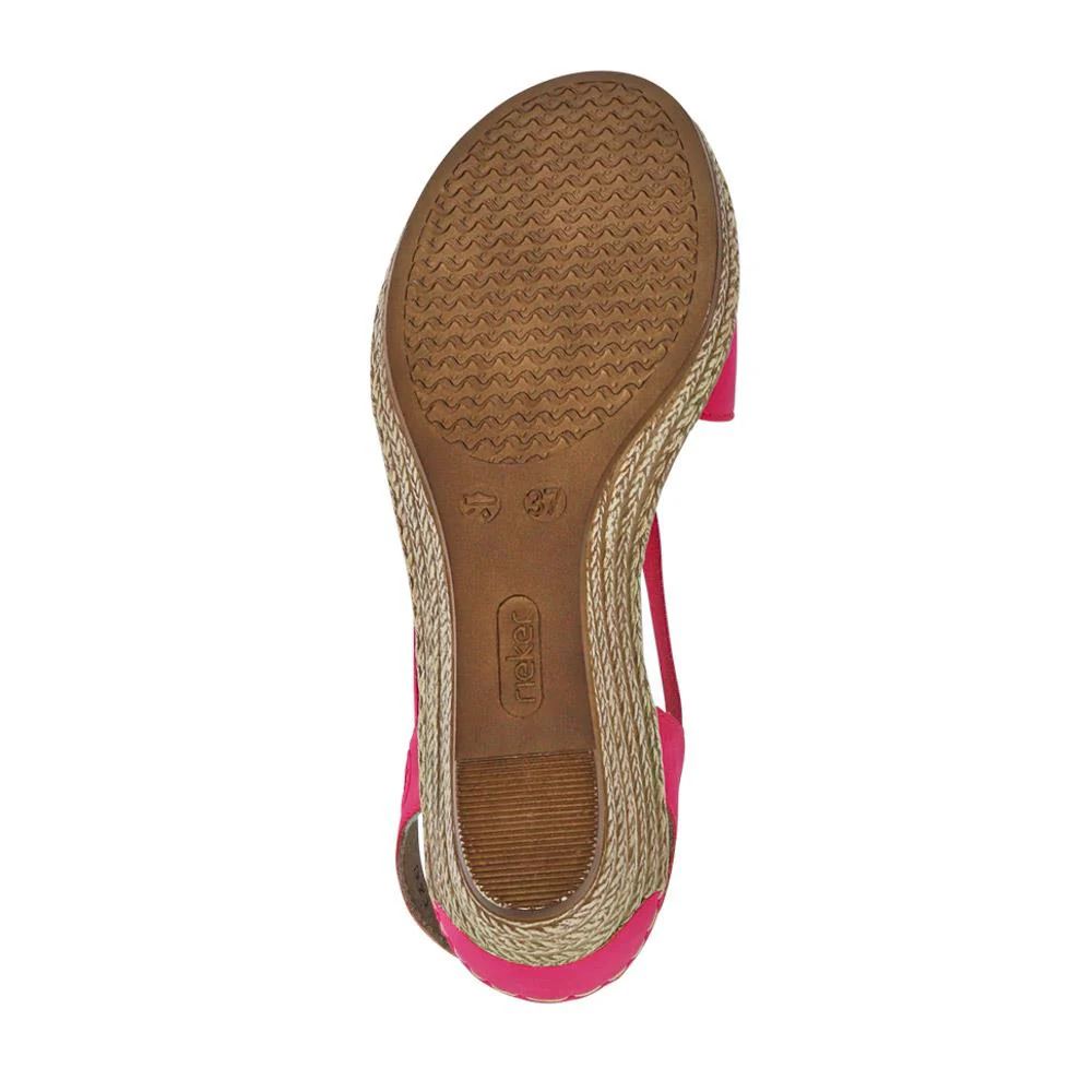 Slingback Wedge Sandals - RKR37525 / 323 724 - Pink - Image 5