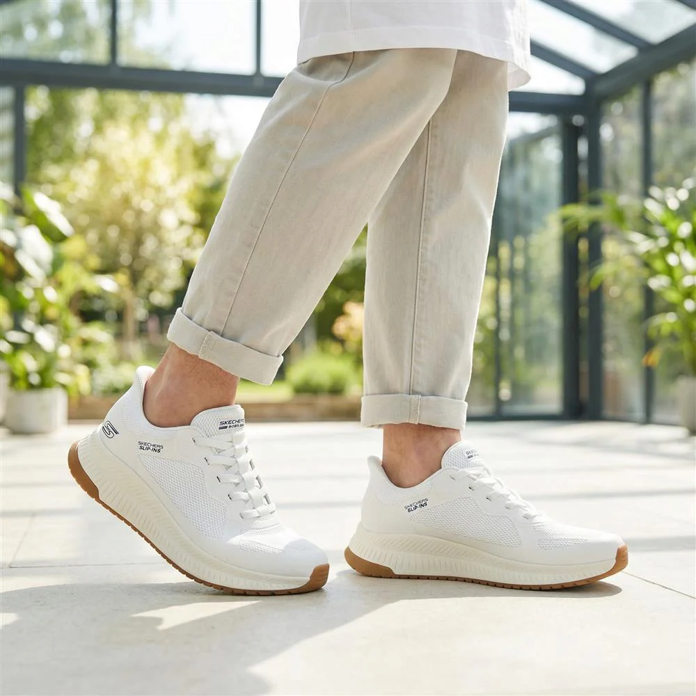 Skechers Slip-ins: BOBS Squad Chaos 4 Trainers - SKE41506 / 326 777 - White - Image 2