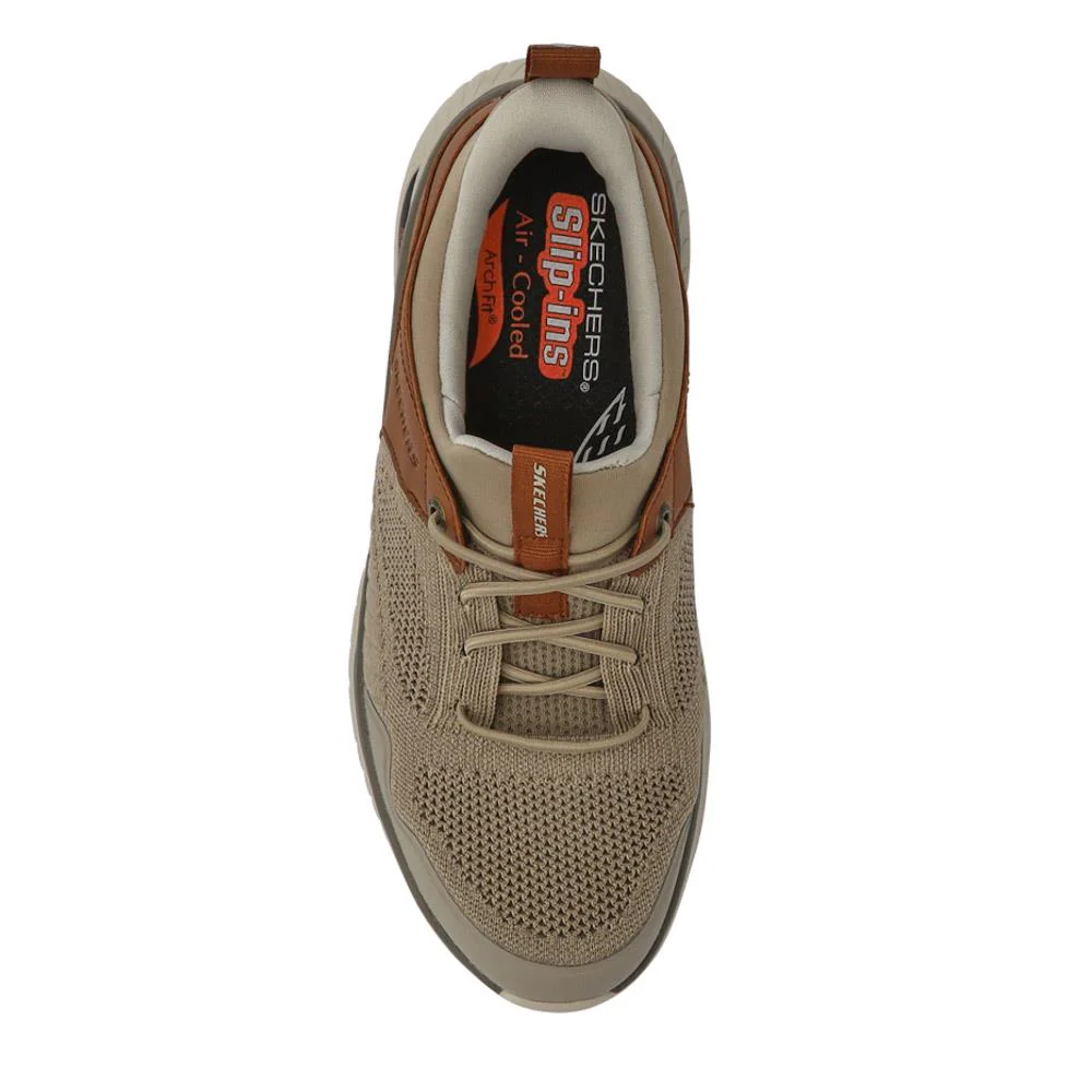 Skechers Slip-ins: Arch Crosser - Emeric Trainers - SKE41510 / 326 778 - Taupe - Image 5