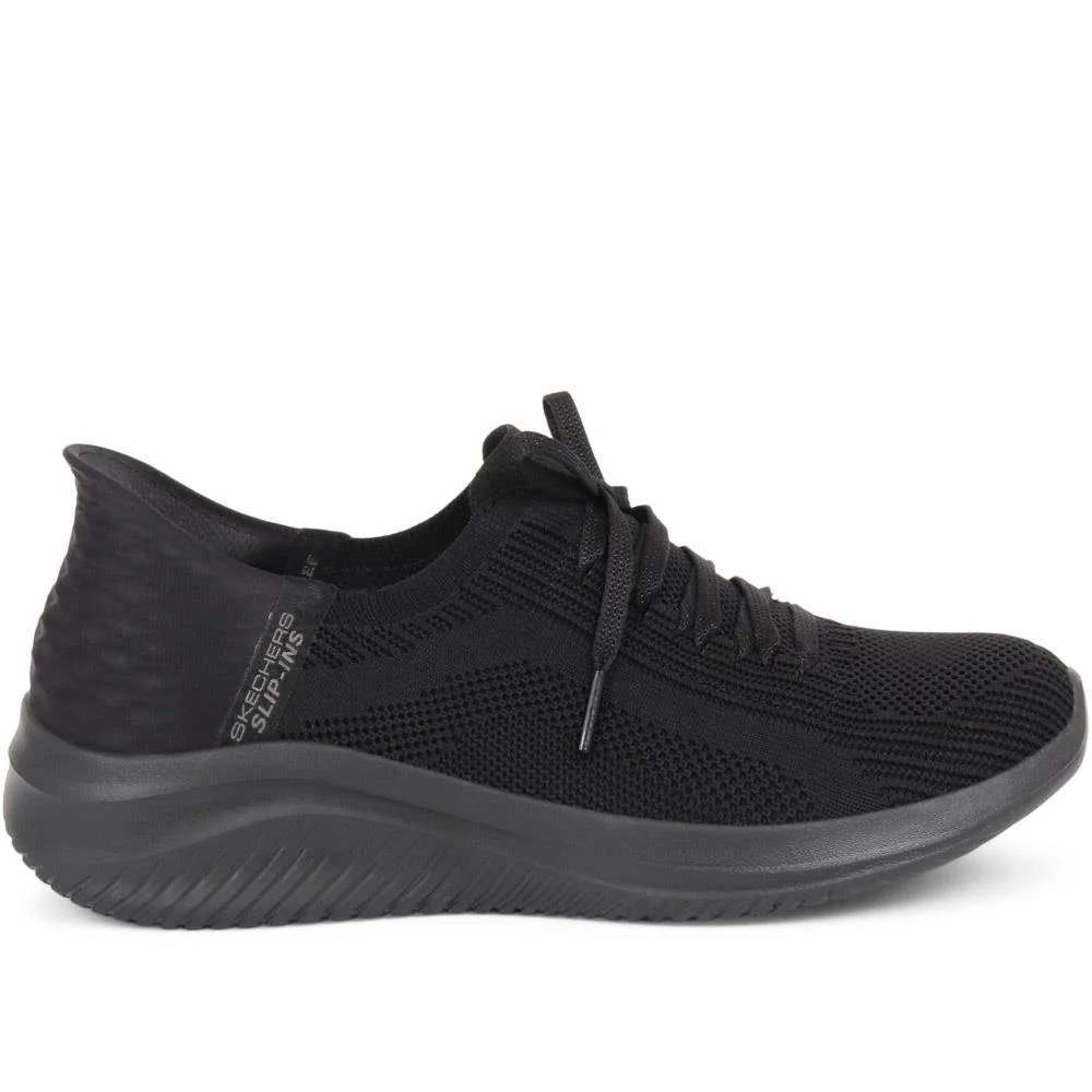 Skechers Slip-ins: Ultra Flex Brilliant Trainers  - SKE36533 / 323 463 - Black-Black - Image 2