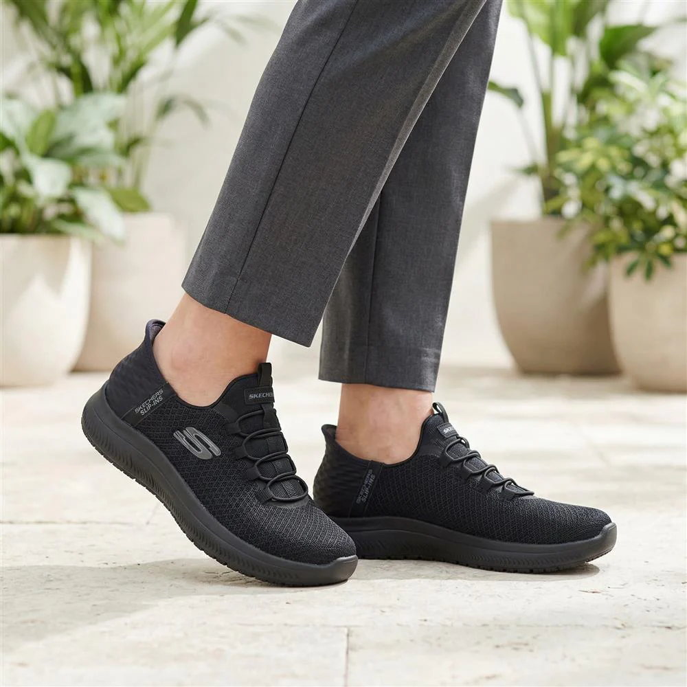 Skechers Slip-ins: Summits SR - Enslee Trainers - SKE40521 / 326 631 - Black-Black - Image 2