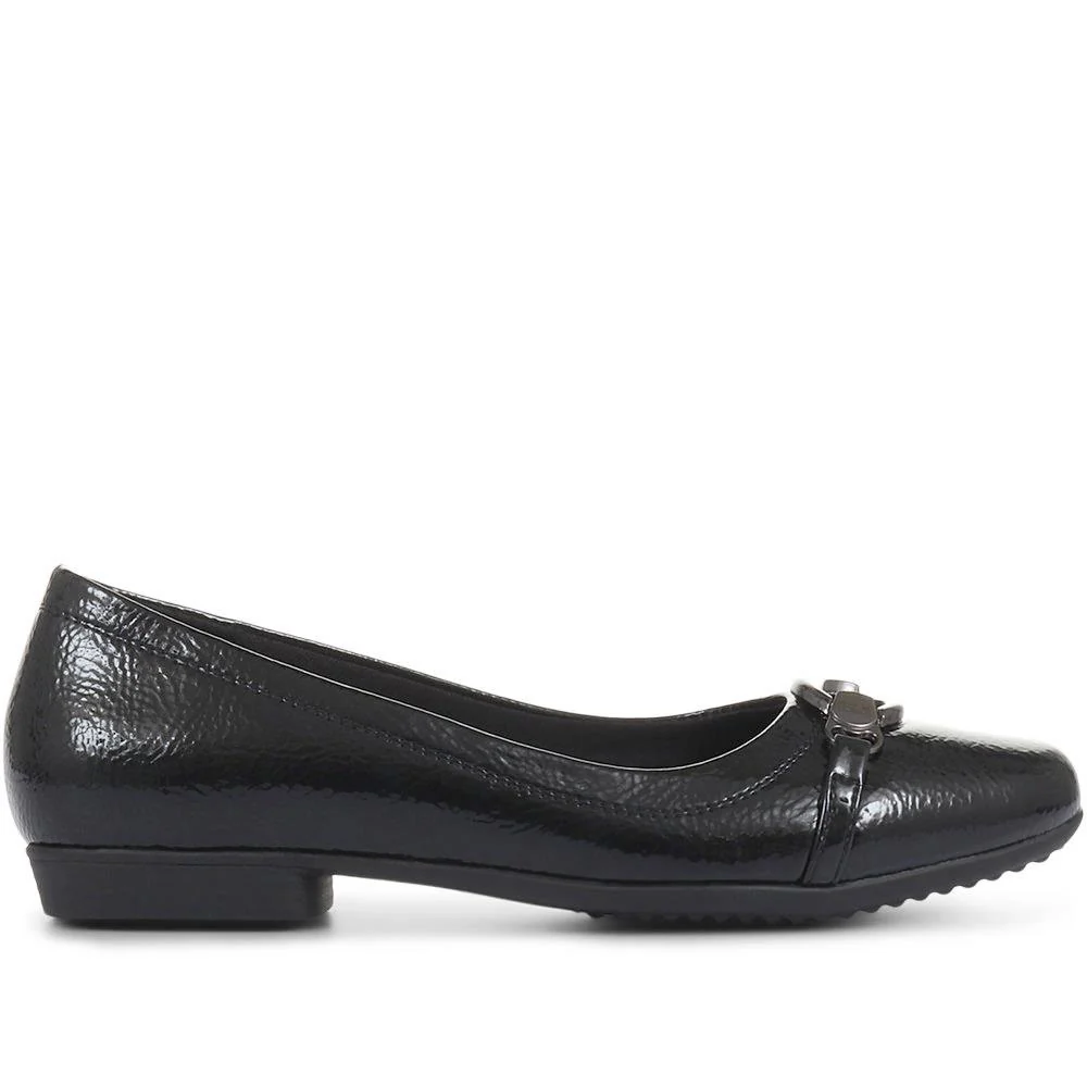 Slip-On Ballerina Pumps - WK33001 / 319 767 - Black Patent - Image 2