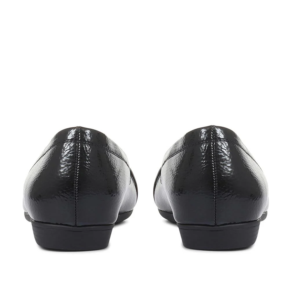 Slip-On Ballerina Pumps - WK33001 / 319 767 - Black Patent - Image 3