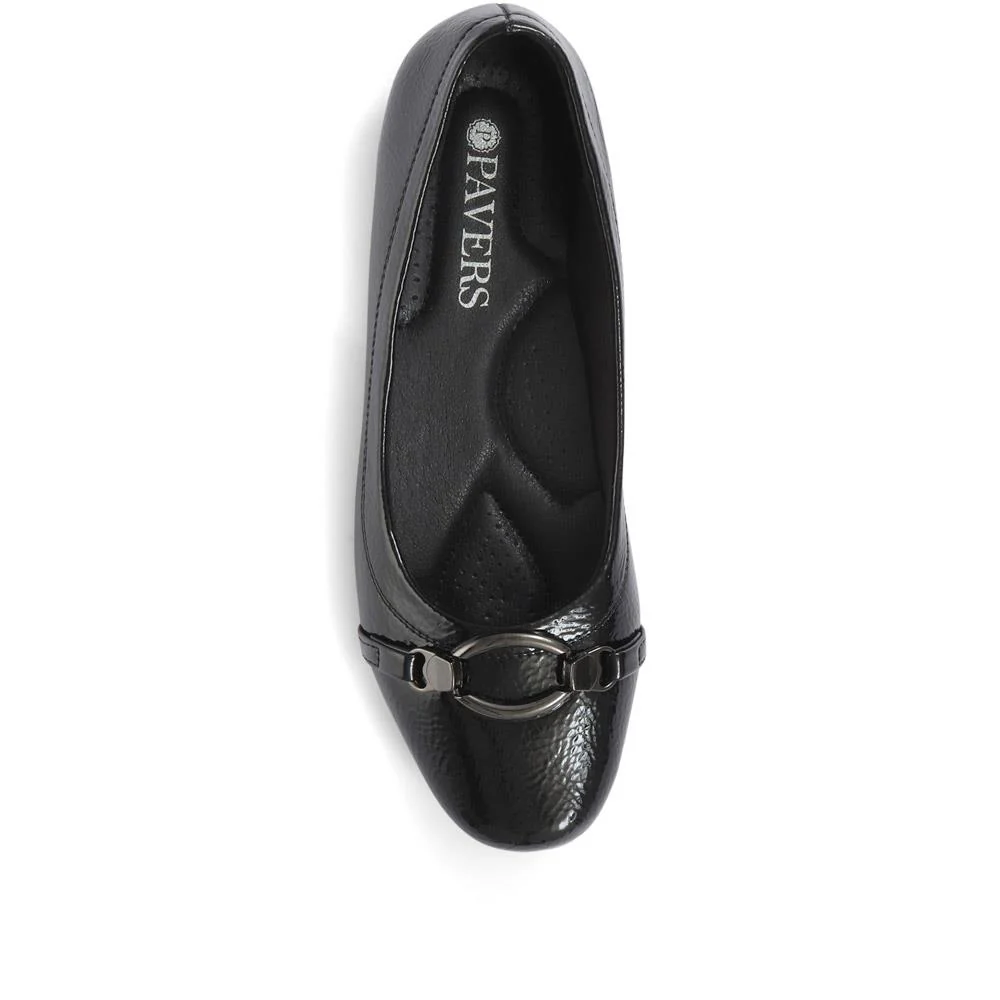 Slip-On Ballerina Pumps - WK33001 / 319 767 - Black Patent - Image 4