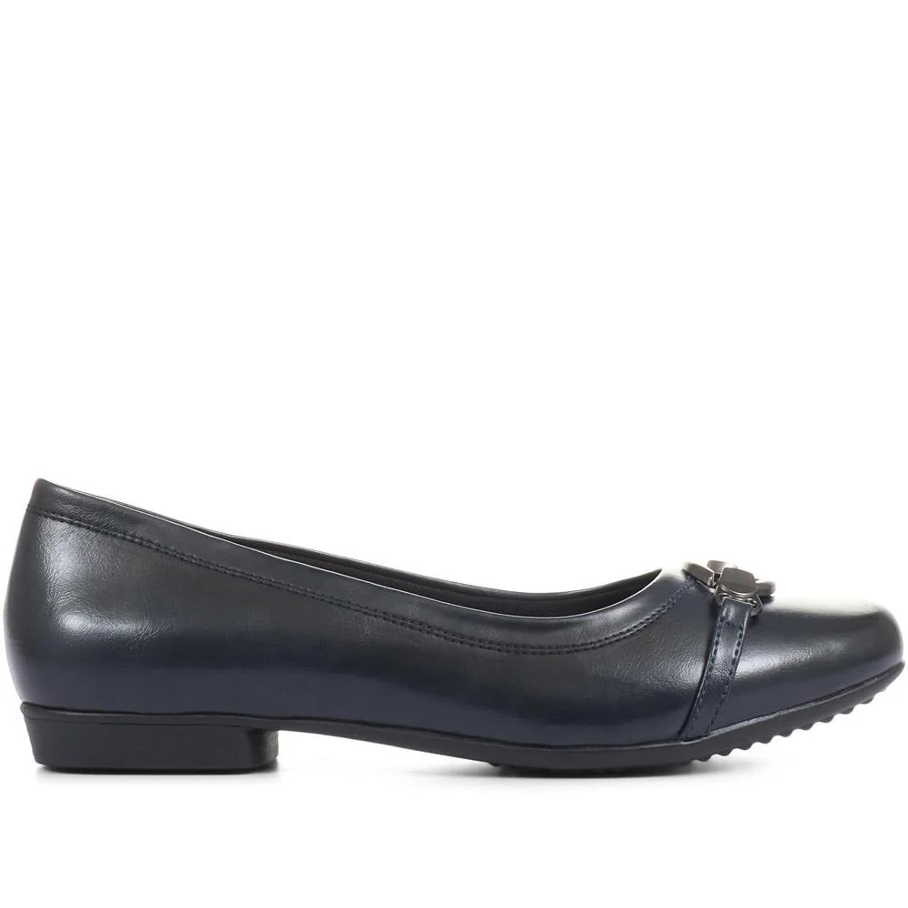 Slip-On Ballerina Pumps - WK33001 / 319 767 - Navy - Image 2