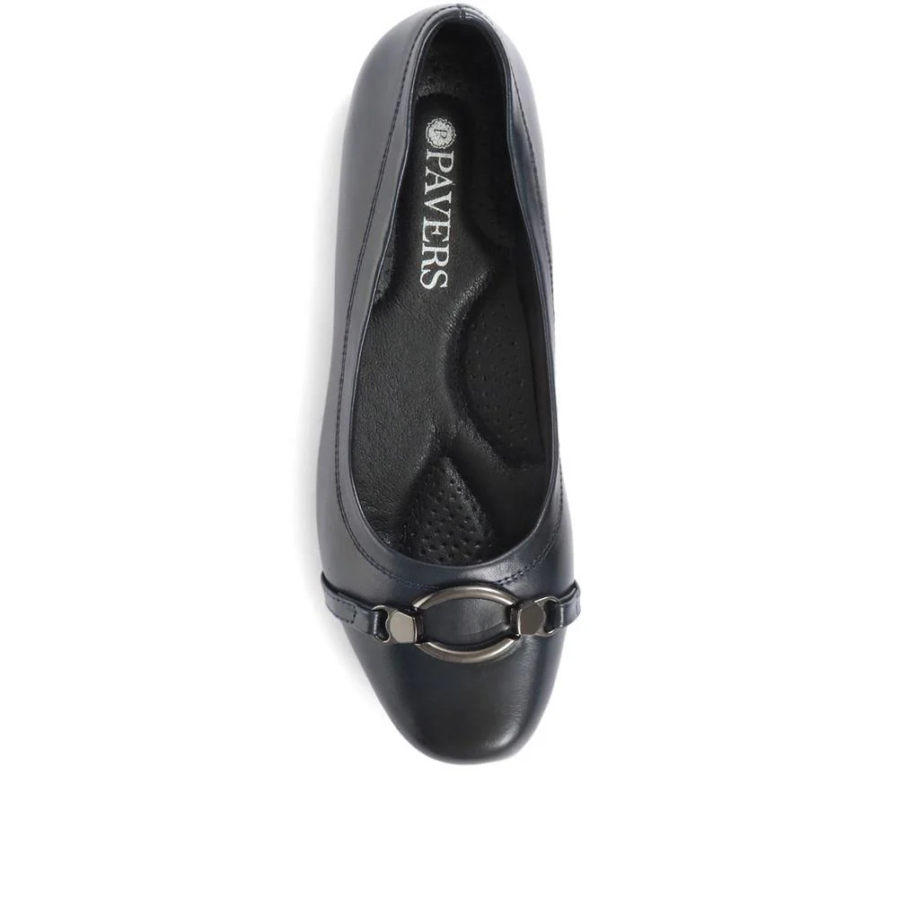 Slip-On Ballerina Pumps - WK33001 / 319 767 - Navy - Image 4