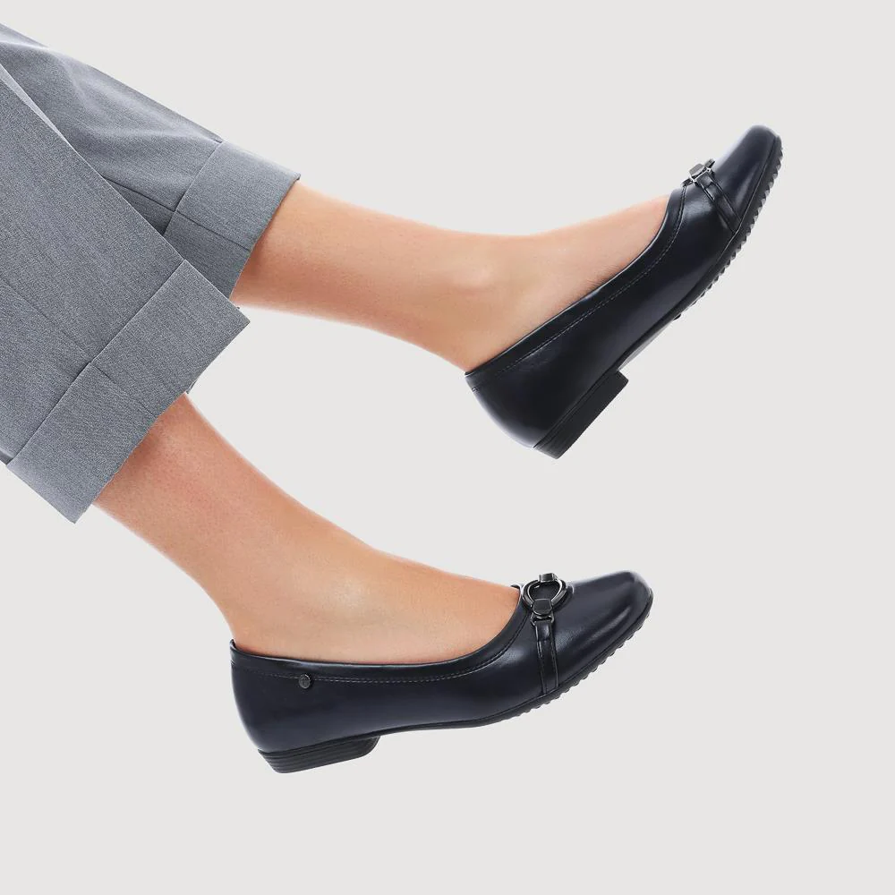 Slip-On Ballerina Pumps - WK33001 / 319 767 - Navy - Image 5