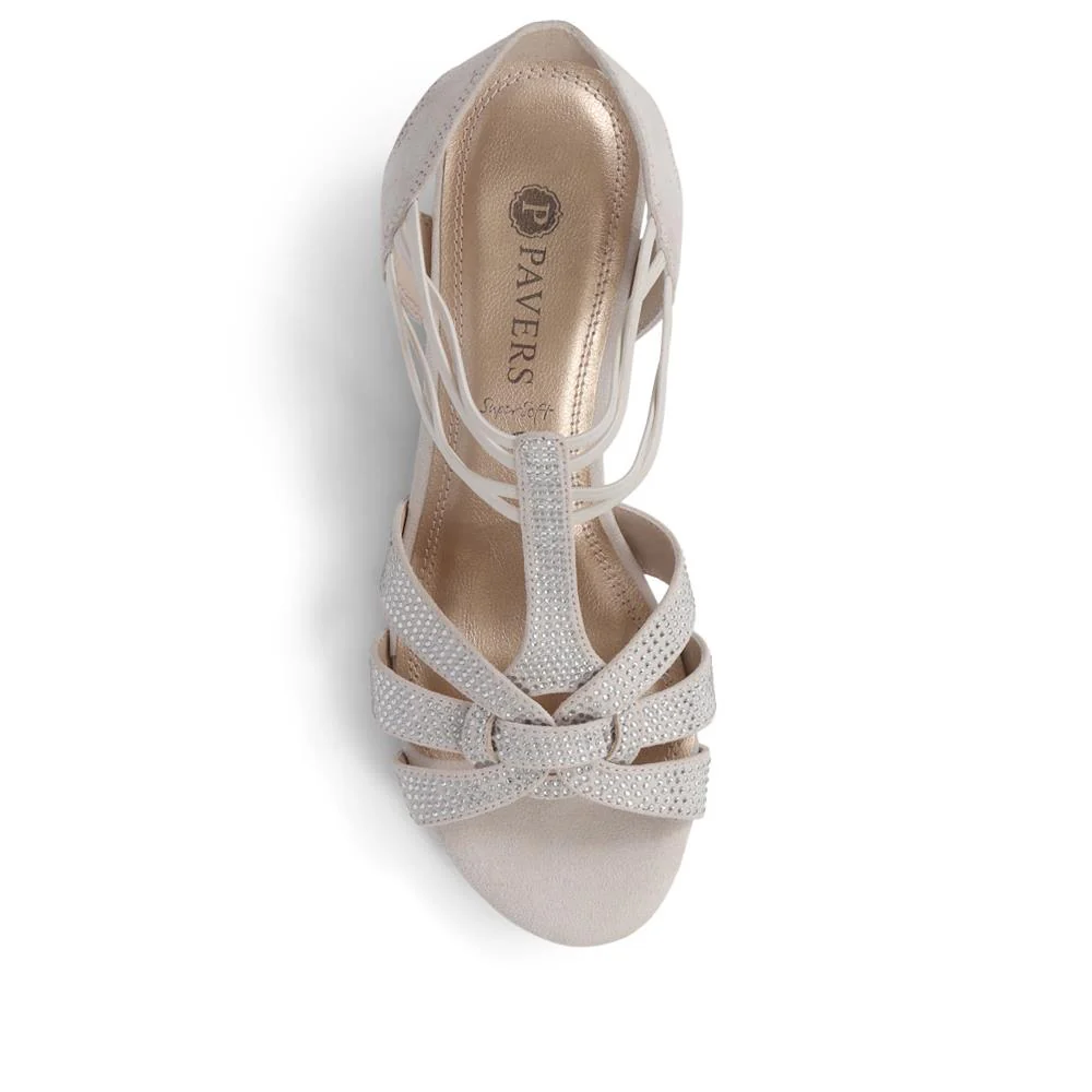 Slip-On Block-Heeled Sandals - PLAN39001 / 325 340 - Beige - Image 5