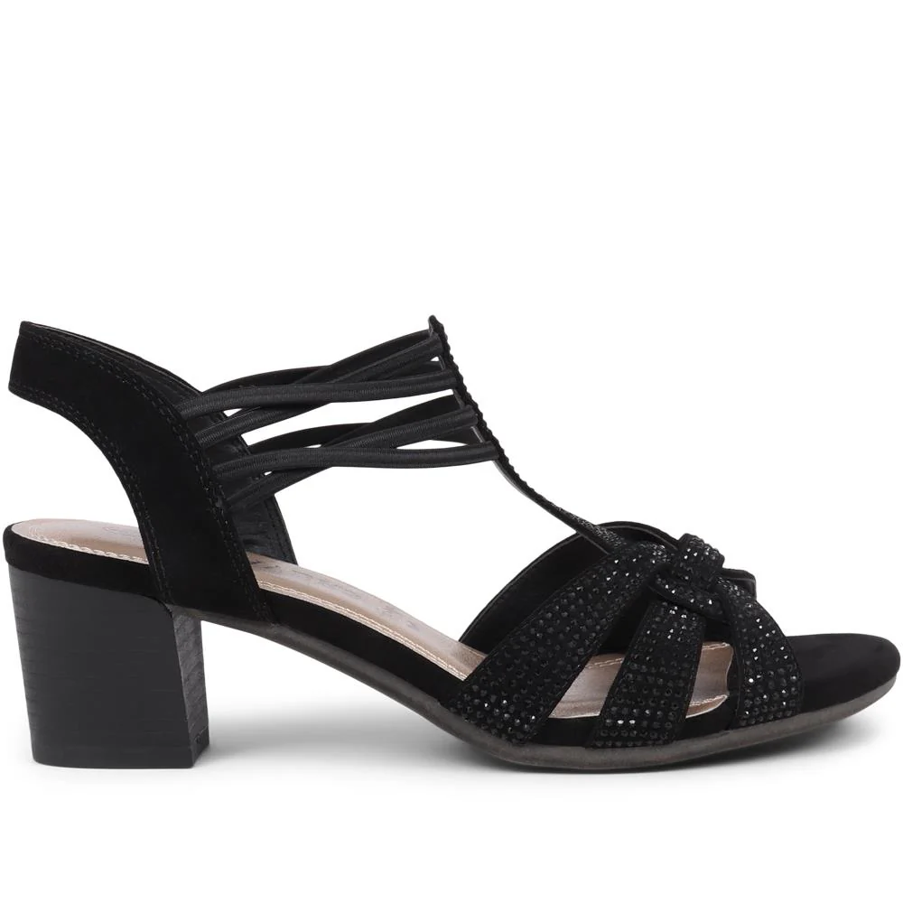 Slip-On Block-Heeled Sandals - PLAN39001 / 325 340 - Black - Image 2