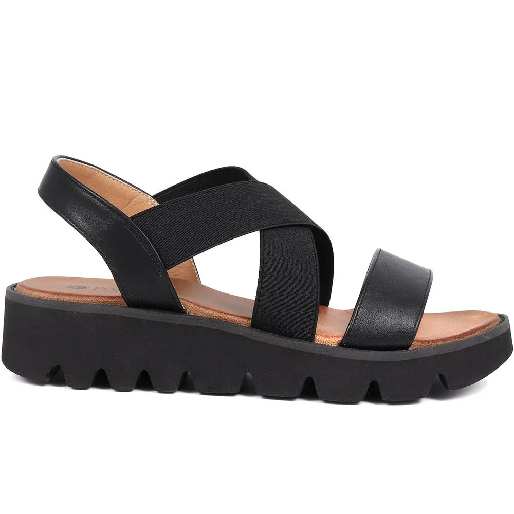 Slip On Chunky Sandals - BAIZH39011 / 325 194 - Black - Image 3