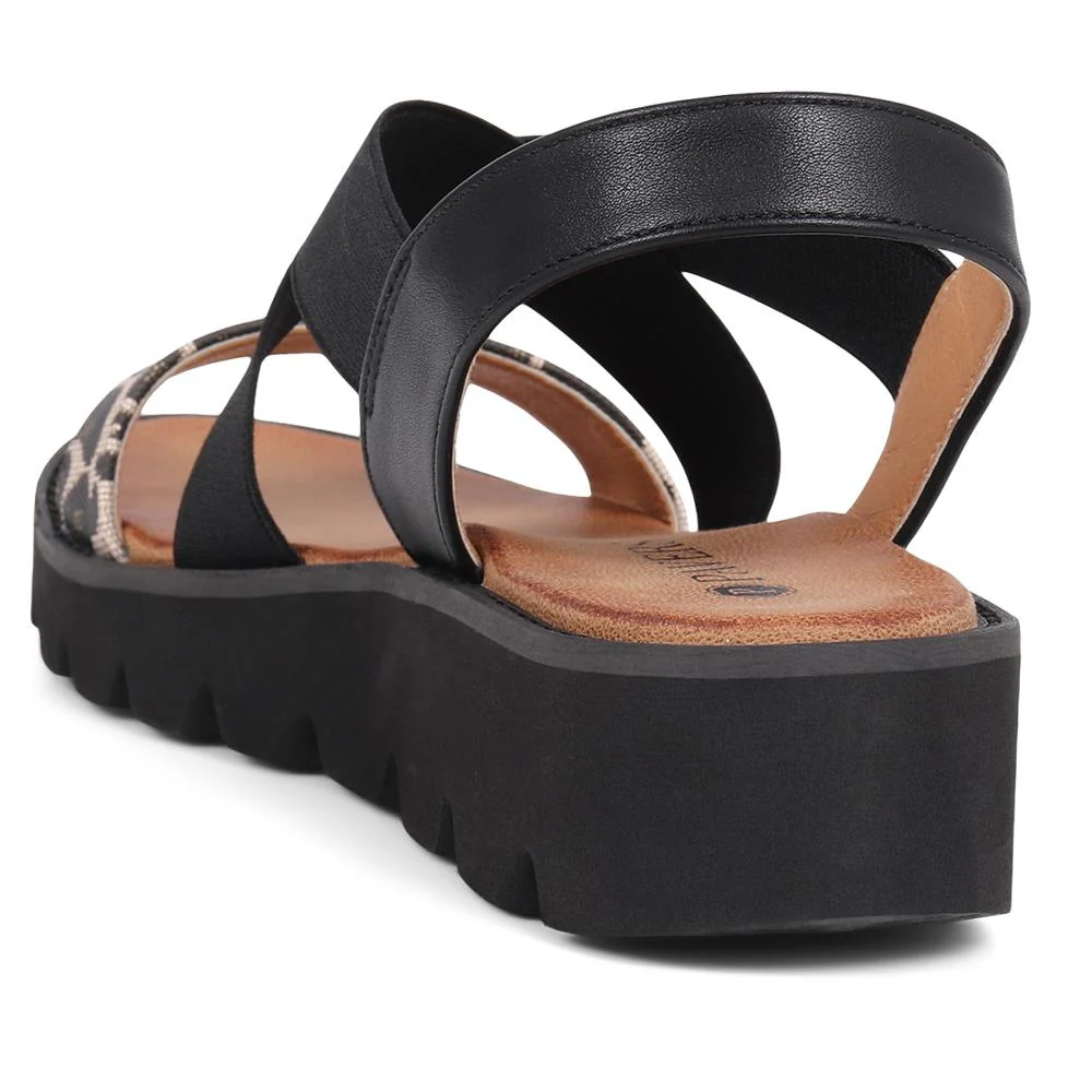 Slip On Chunky Sandals - BAIZH39011 / 325 194 - Black Multi - Image 4