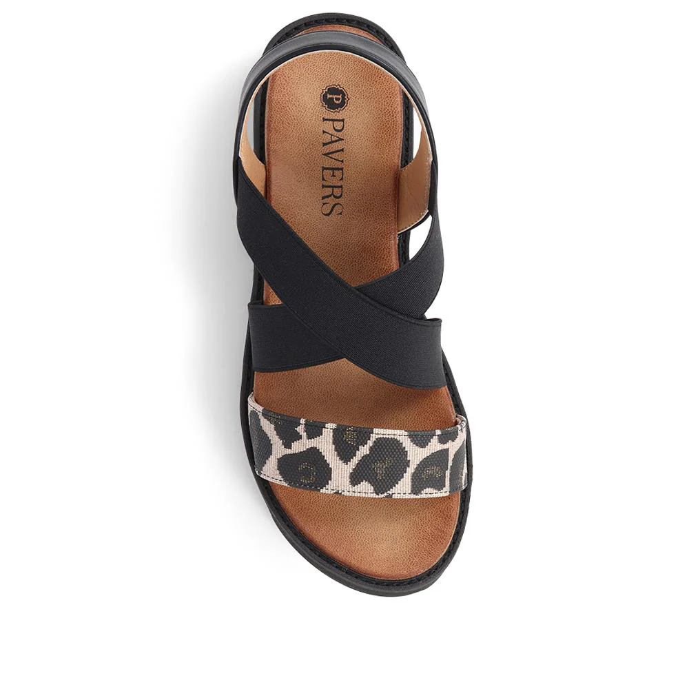 Slip On Chunky Sandals - BAIZH39011 / 325 194 - Black Multi - Image 6