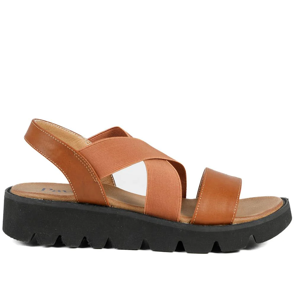 Slip On Chunky Sandals - BAIZH39011 / 325 194 - Tan - Image 3