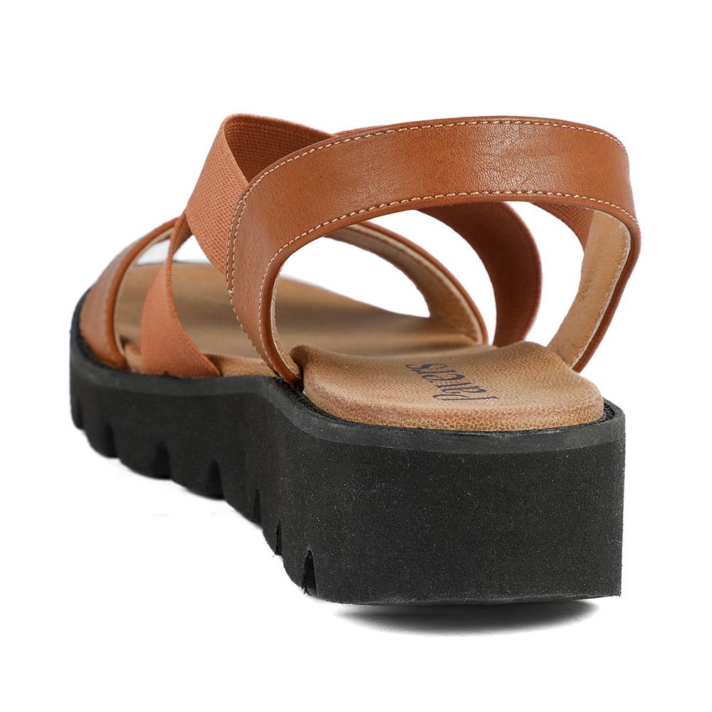 Slip On Chunky Sandals - BAIZH39011 / 325 194 - Tan - Image 4