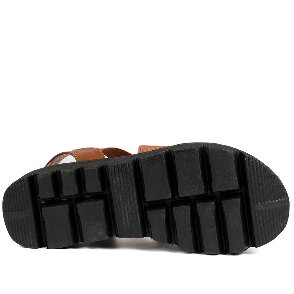 Slip On Chunky Sandals - BAIZH39011 / 325 194 - Tan - Image 6