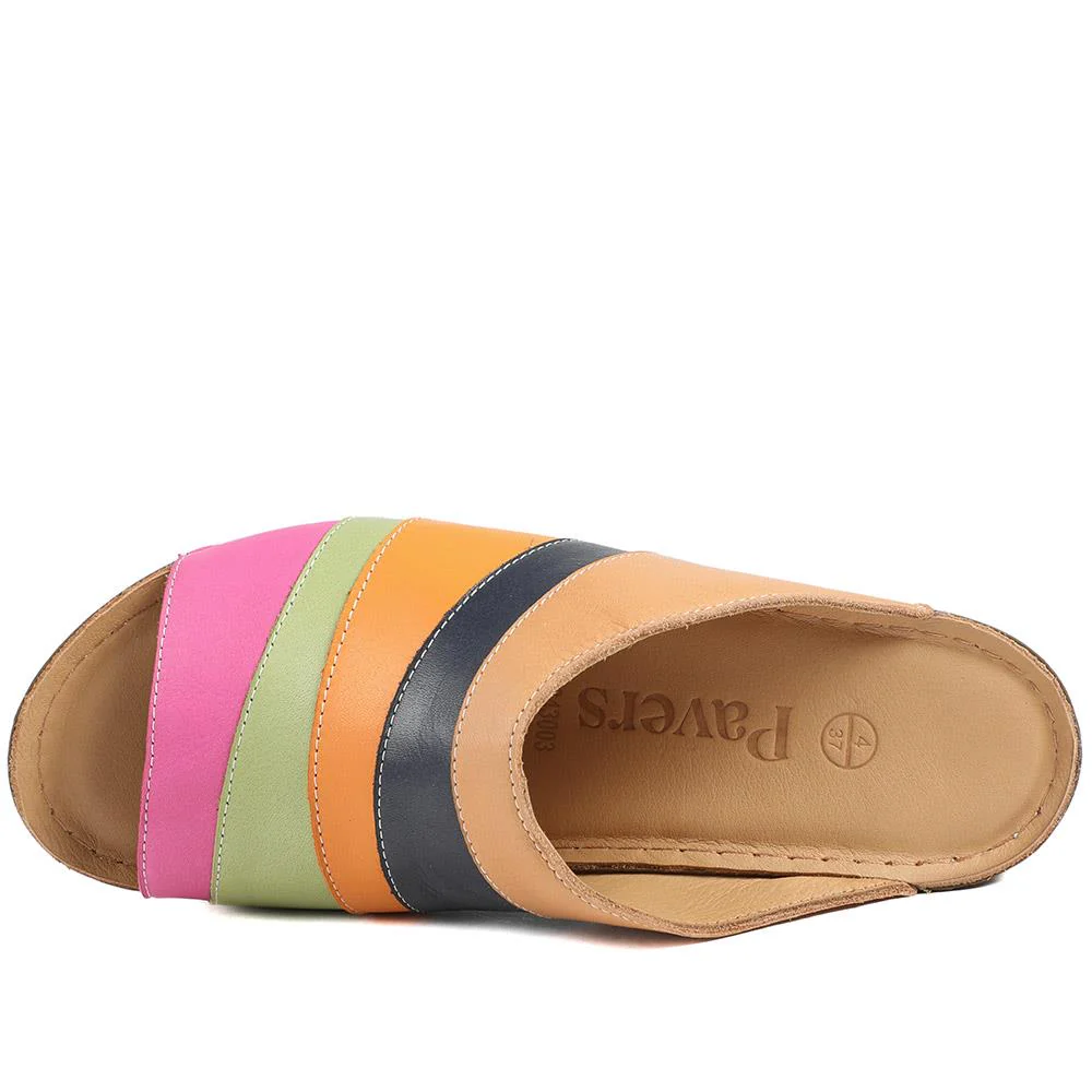 Slip On Peep Toe Mules - AS43003 / 329 252 - Multi - Image 5