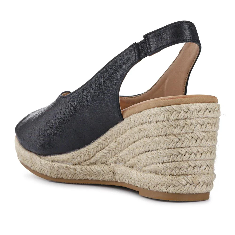 Slip-On Espadrilles - HUANG39005 / 324 902 - Black - Image 3
