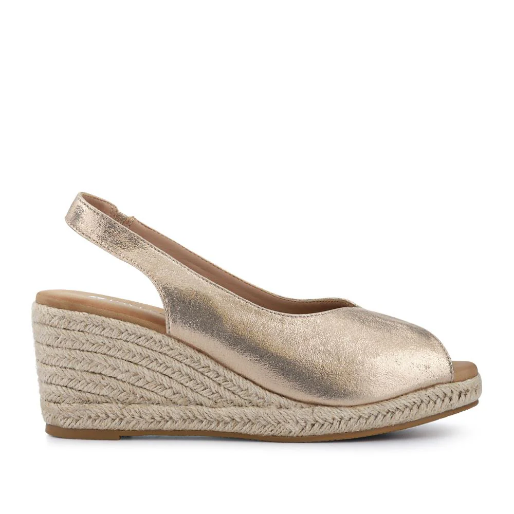Slip-On Espadrilles - HUANG39005 / 324 902 - Gold - Image 2
