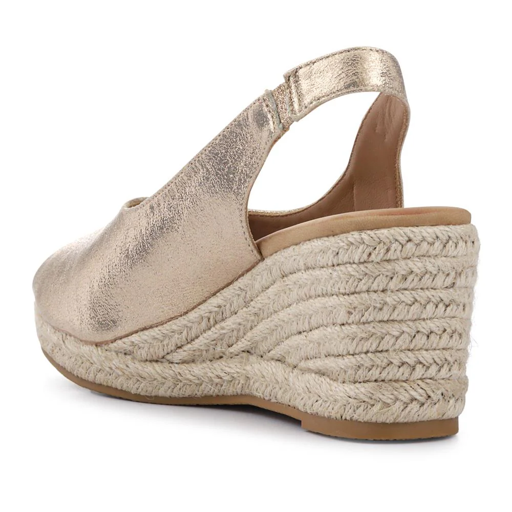 Slip-On Espadrilles - HUANG39005 / 324 902 - Gold - Image 3