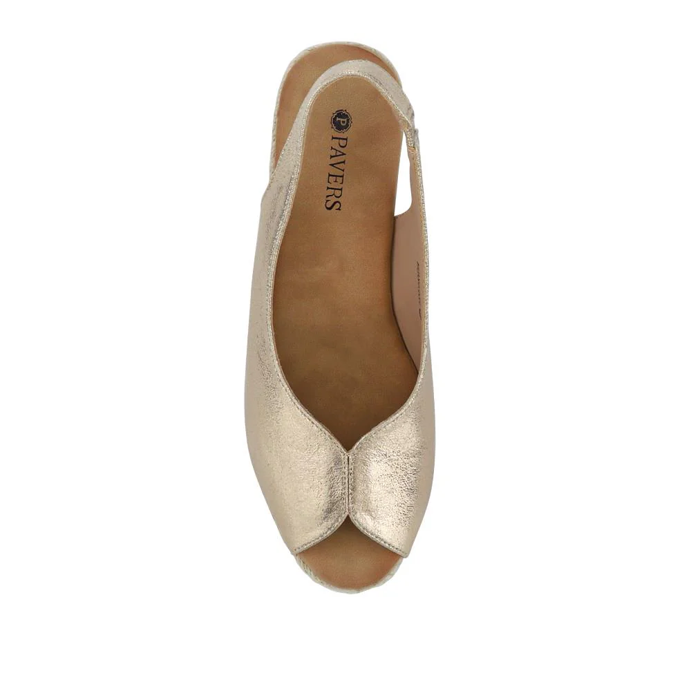 Slip-On Espadrilles - HUANG39005 / 324 902 - Gold - Image 4