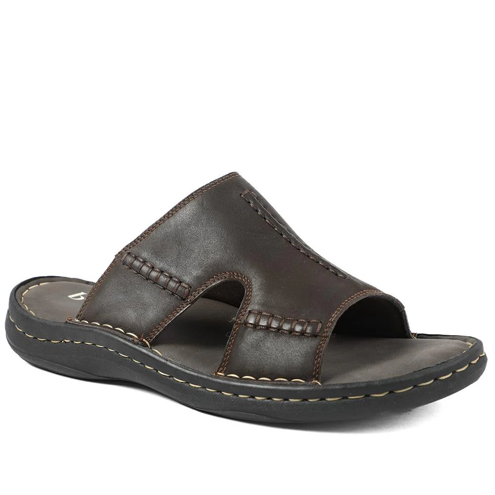 Slip On Leather Mule Sandals - AATRA43004 / 328 930