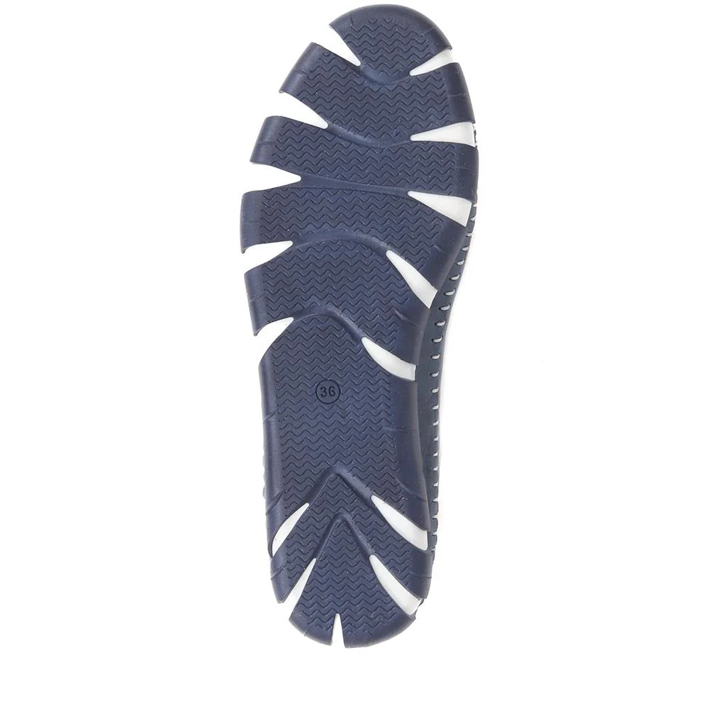 Slip-On Leather Pumps - GOKH39011 / 326 241 - Navy - Image 4