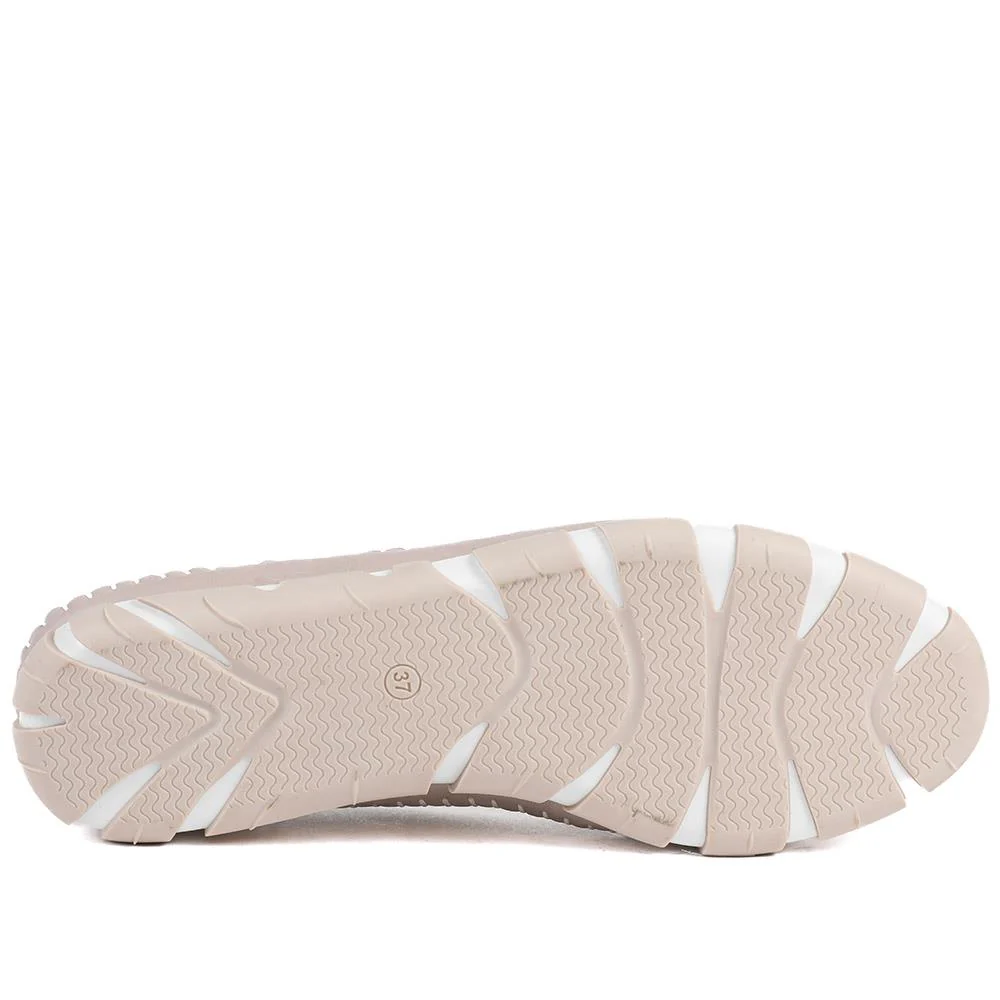 Slip-On Leather Pumps - GOKH39011 / 326 241 - Stone - Image 5